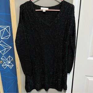 Motherhood Black Glittery Maternity Sweater